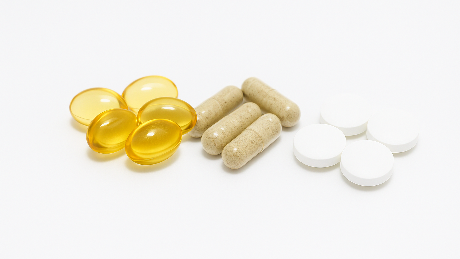 ソフトカプセル、ハードカプセル、錠剤が横に並んでいるアイキャッチ画像