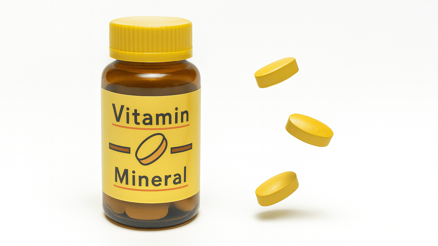 プラボトルに錠剤が入った健康食品のイメージ写真