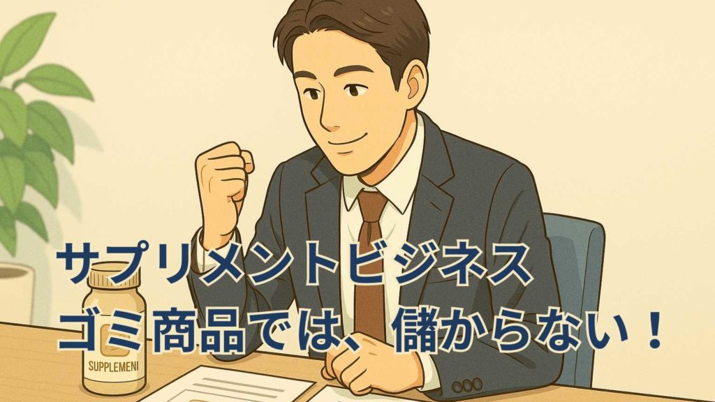 スーツ姿のビジネスパーソンが、収益モデル図を前に『なるほど』と頷きながら納得した表情をしているイラスト。収益構造の理解に至る“気づき”の瞬間を描写。